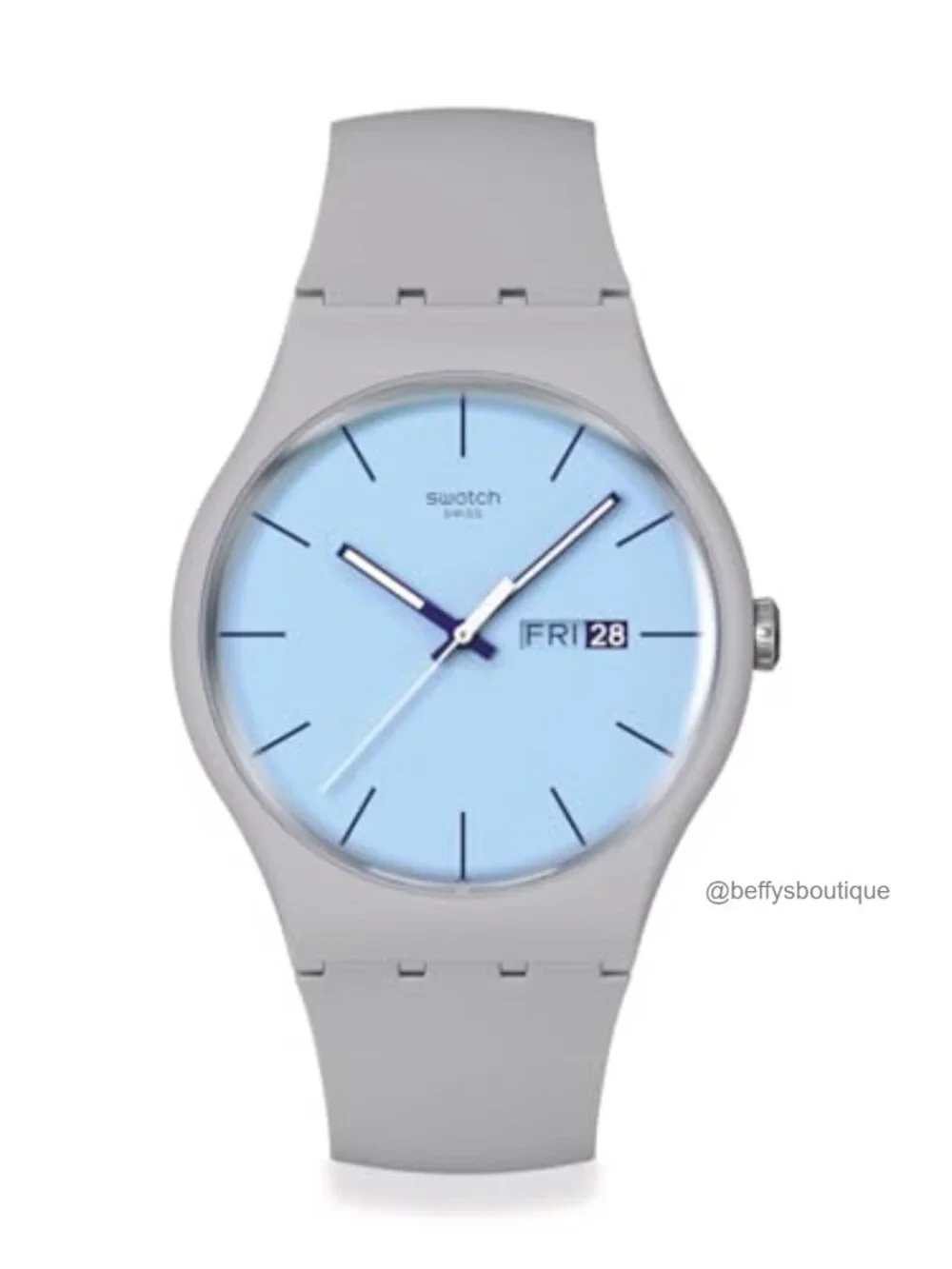 Swatch New Gent Biosourced Unisex Watch Casual Polymer Grey Quartz Waterproof